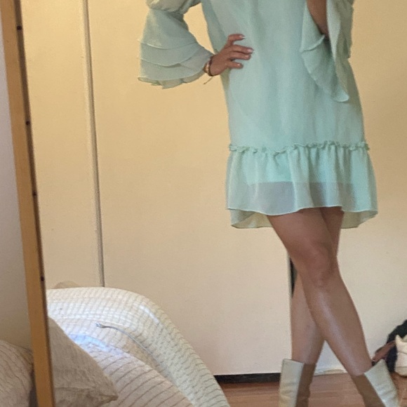 VINTAGE Pastel turquoise baby doll dress - Picture 4 of 5